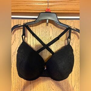 Victoria's Secret Black Lace Lined Demi Bra NWOT